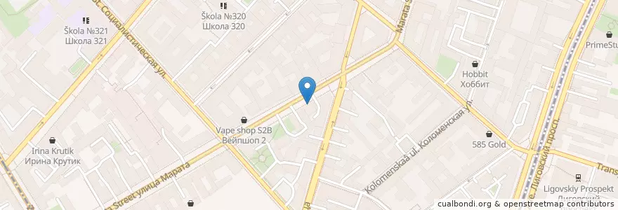 Mapa de ubicacion de Will Smoke en Russia, Northwestern Federal District, Leningrad Oblast, Saint Petersburg, Центральный Район, Владимирский Округ.