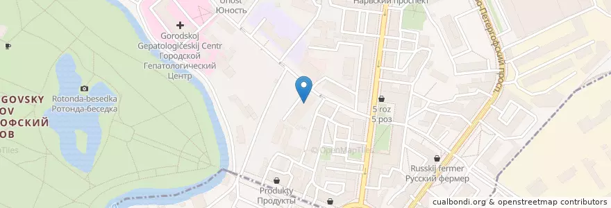 Mapa de ubicacion de Pro100.Cafe en Russia, Northwestern Federal District, Leningrad Oblast, Saint Petersburg, Адмиралтейский Район, Екатерингофский Округ.