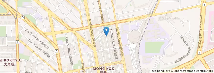 Mapa de ubicacion de 香港冰室 Hong Kong Cafe en 中国, 广东省, 香港 Hong Kong, 九龍 Kowloon, 新界 New Territories, 油尖旺區 Yau Tsim Mong District.