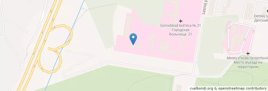 Mapa de ubicacion de Морг больницы 21 en Russland, Föderationskreis Wolga, Baschkortostan, Городской Округ Уфа.