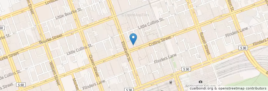 Mapa de ubicacion de Charles Dickens Tavern en Australia, Victoria, City Of Melbourne.