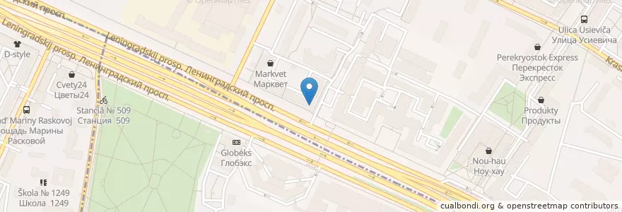 Mapa de ubicacion de Кружовник en Rússia, Distrito Federal Central, Москва, Северный Административный Округ, Район Аэропорт.