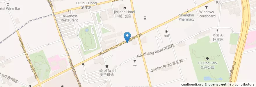 Mapa de ubicacion de Pacific Coffee en Cina, Shanghai, Distretto Di Huangpu.