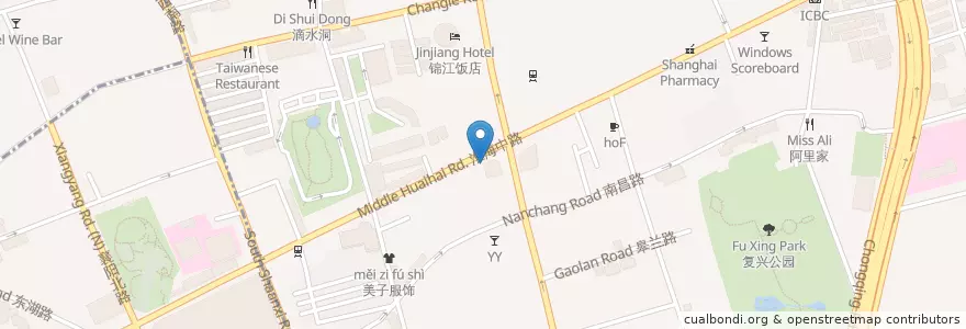 Mapa de ubicacion de McDonald's en چین, شانگهای, منطقه هوانگ‌پو، شانگهای.