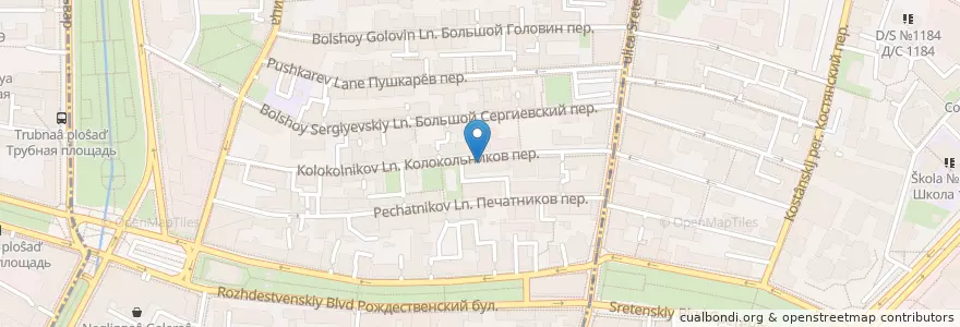Mapa de ubicacion de Pinta en Rusland, Centraal Federaal District, Moskou, Центральный Административный Округ, Мещанский Район.
