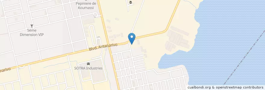 Mapa de ubicacion de College d'Enseignement Superieure en Costa D'Avorio, Abidjan, Koumassi.