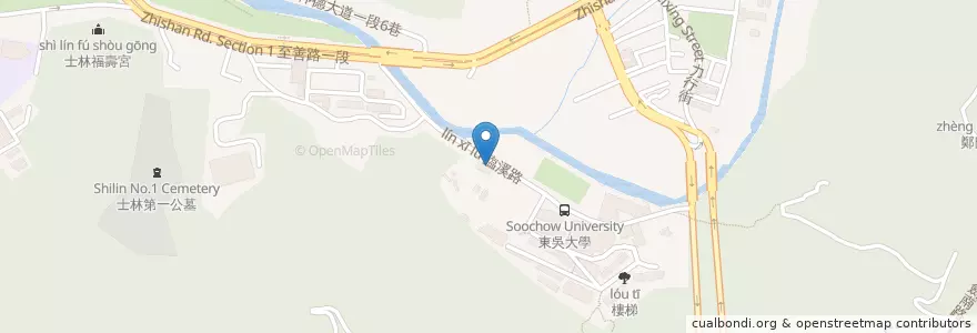 Mapa de ubicacion de 貝殼之家 en 臺灣, 新北市, 臺北市, 士林區.