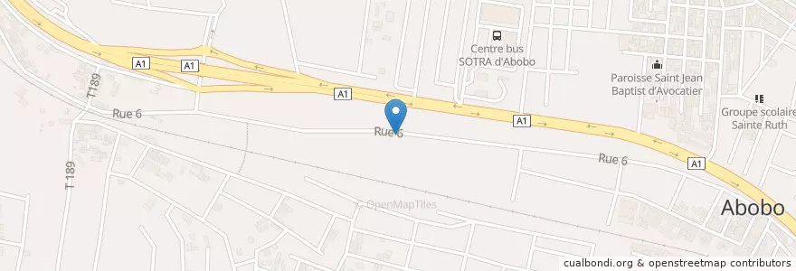 Mapa de ubicacion de Maquis en コートジボワール, アビジャン, Abobo.
