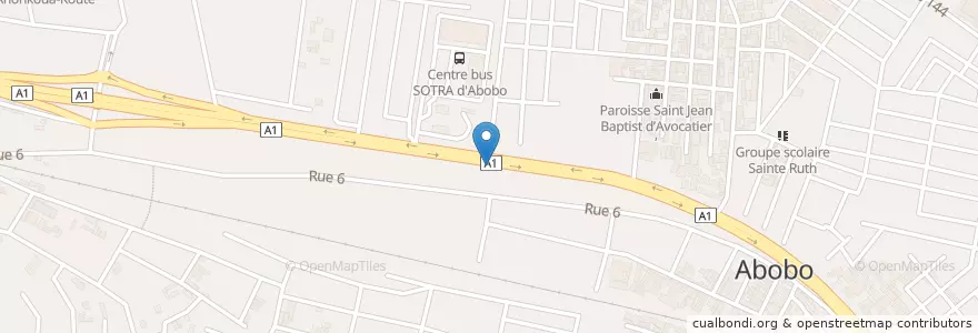 Mapa de ubicacion de Mobil Money en ساحل العاج, أبيدجان, أبوبو.