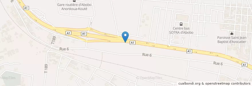 Mapa de ubicacion de Garbadrome en Costa De Marfil, Abiyán, Abobo.
