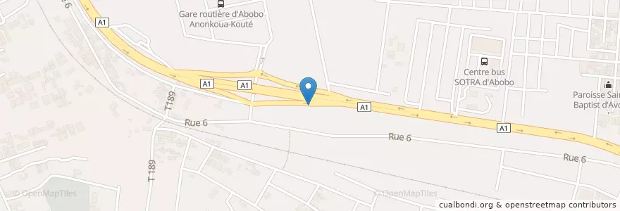 Mapa de ubicacion de Mobil Money en ساحل عاج, آبیجان, Abobo.