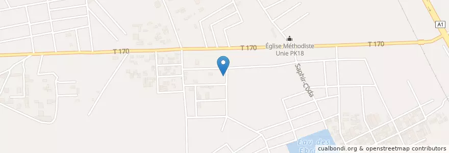 Mapa de ubicacion de Cafe express en Costa D'Avorio, Abidjan, Abobo.