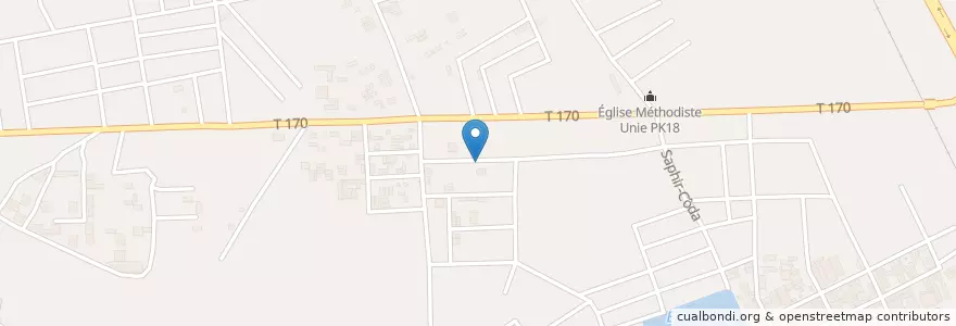 Mapa de ubicacion de EPV Saint Georges en 科特迪瓦, 阿比让, Abobo.