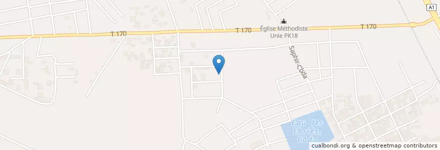 Mapa de ubicacion de Cafe Express en Ivory Coast, Abidjan, Abobo.