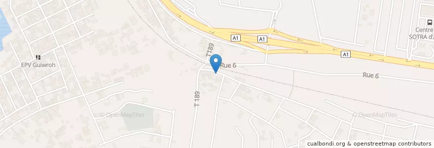 Mapa de ubicacion de Garbadrome en 科特迪瓦, 阿比让, Abobo.