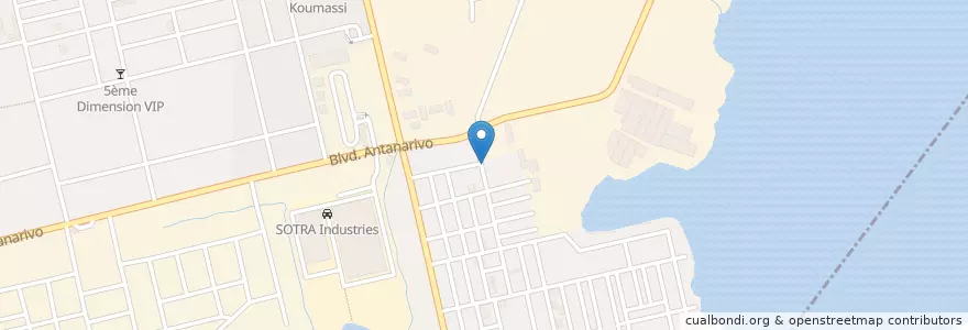 Mapa de ubicacion de ORABANK en Elfenbeinküste, Abidjan, Koumassi.
