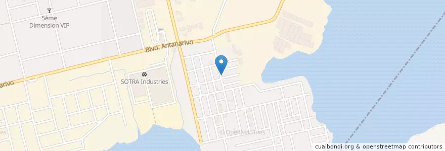 Mapa de ubicacion de Chez Koné en Côte D’Ivoire, Abidjan, Koumassi.