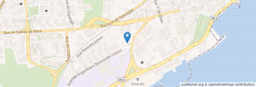 Mapa de ubicacion de Pargana en Portugal, Área Metropolitana De Lisboa, Lissabon, Grande Lisboa, Oeiras, Oeiras E São Julião Da Barra, Paço De Arcos E Caxias.
