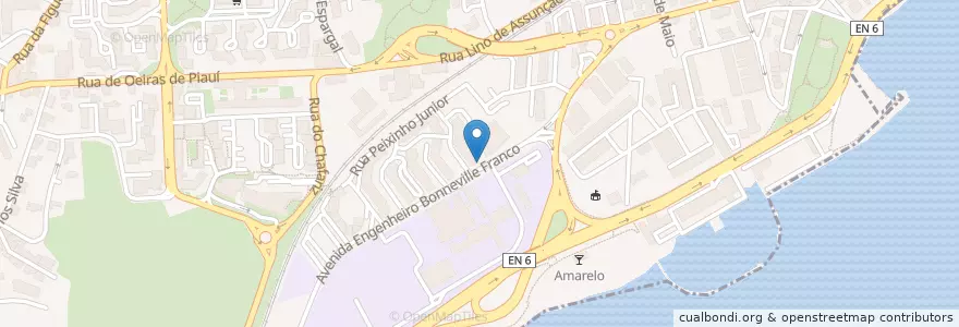 Mapa de ubicacion de Xico en Portugal, Área Metropolitana De Lisboa, Lisboa, Grande Lisboa, Oeiras, Oeiras E São Julião Da Barra, Paço De Arcos E Caxias.