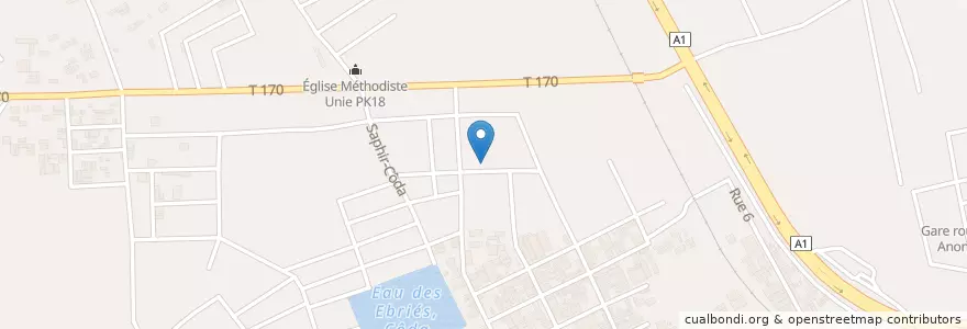 Mapa de ubicacion de Groupe Scolaire Inch-alla en ساحل عاج, آبیجان, Abobo.