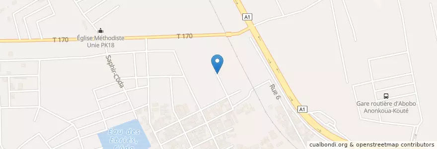 Mapa de ubicacion de Mobil Money en ساحل العاج, أبيدجان, أبوبو.