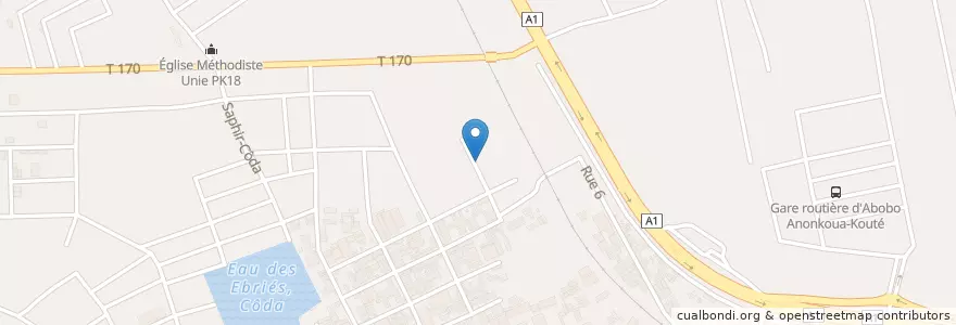 Mapa de ubicacion de Maquis le Parking en Кот-Д’Ивуар, Абиджан, Abobo.
