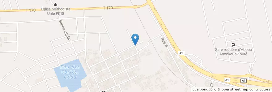 Mapa de ubicacion de Garbadrome en Кот-Д’Ивуар, Абиджан, Abobo.