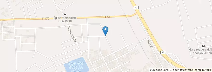 Mapa de ubicacion de Cyber en コートジボワール, アビジャン, Abobo.