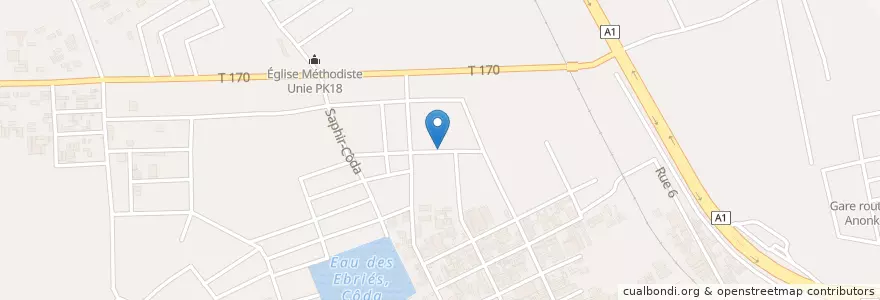 Mapa de ubicacion de Maquis en 코트디부아르, 아비장, Abobo.