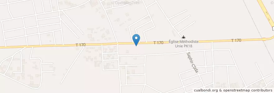 Mapa de ubicacion de Collège Koné Famoussa en Кот-Д’Ивуар, Абиджан, Abobo.