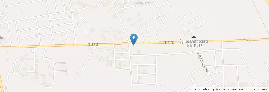Mapa de ubicacion de Clinique ONG en 科特迪瓦, 阿比让, Abobo.