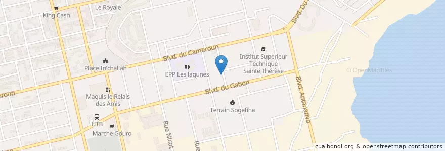Mapa de ubicacion de Groupe Scolaire Saint CYR en コートジボワール, アビジャン, Koumassi.