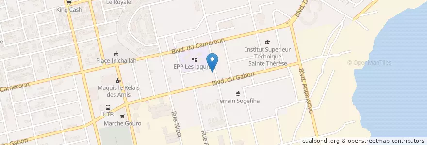 Mapa de ubicacion de Centre Medico Social la Délivrance en Elfenbeinküste, Abidjan, Koumassi.
