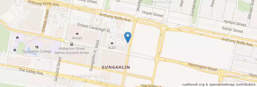 Mapa de ubicacion de Gungahlin General Practice en Avustralya, New South Wales, Australian Capital Territory, District Of Gungahlin.