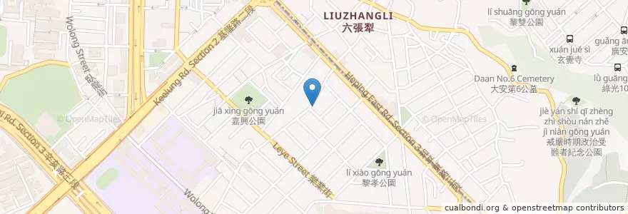 Mapa de ubicacion de 大方冰品 en 臺灣, 新北市, 臺北市, 大安區.