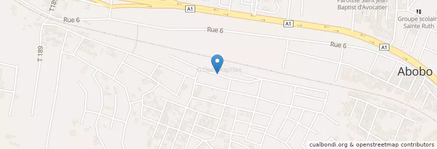 Mapa de ubicacion de Bistrot en ساحل عاج, آبیجان, Abobo.