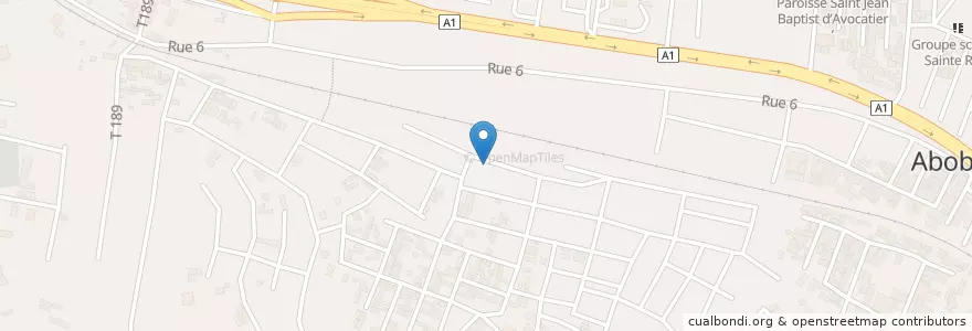 Mapa de ubicacion de Cave en Кот-Д’Ивуар, Абиджан, Abobo.