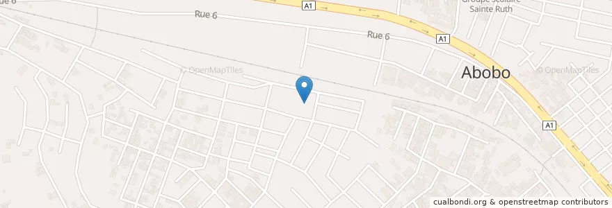 Mapa de ubicacion de Mission Evangélique La Maison De la Grâce en Ivoorkust, Abidjan, Abobo.