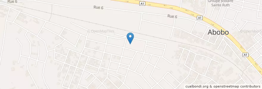 Mapa de ubicacion de Bistrot en 科特迪瓦, 阿比让, Abobo.