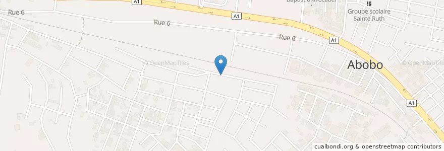 Mapa de ubicacion de Bistrot en Côte D'Ivoire, Abidjan, Abobo.