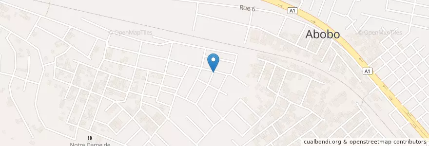 Mapa de ubicacion de Maquis Espace Des Barrons en 코트디부아르, 아비장, Abobo.