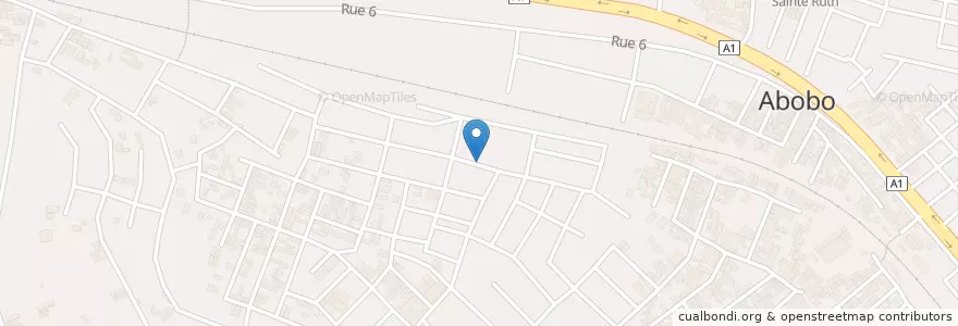 Mapa de ubicacion de Café Express en Côte D'Ivoire, Abidjan, Abobo.