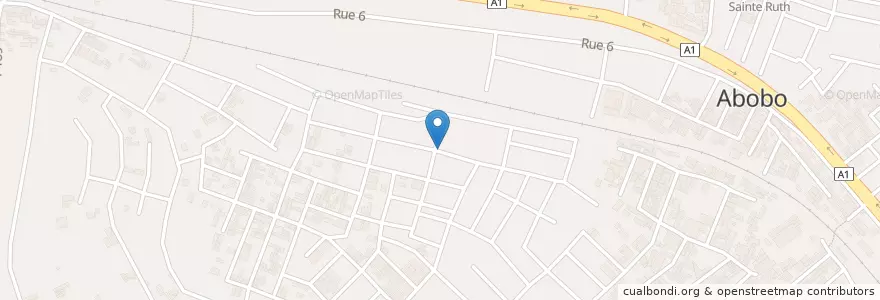 Mapa de ubicacion de Maquis en Ivory Coast, Abidjan, Abobo.