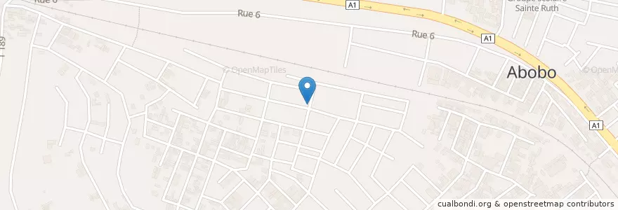 Mapa de ubicacion de Cyber en Costa D'Avorio, Abidjan, Abobo.