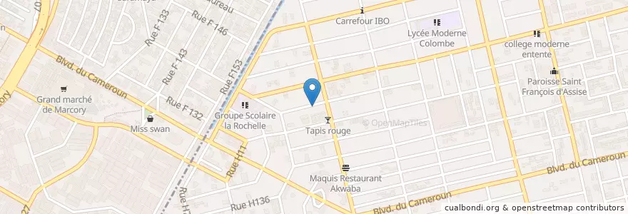 Mapa de ubicacion de Eglise Evangélique les Amis de Jésus en 科特迪瓦, 阿比让, Marcory.