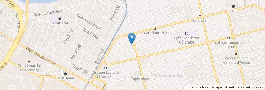 Mapa de ubicacion de Western Union en コートジボワール, アビジャン, Marcory.