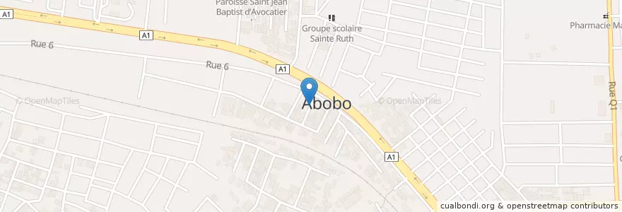 Mapa de ubicacion de Cyber café en Côte D'Ivoire, Abidjan, Abobo.