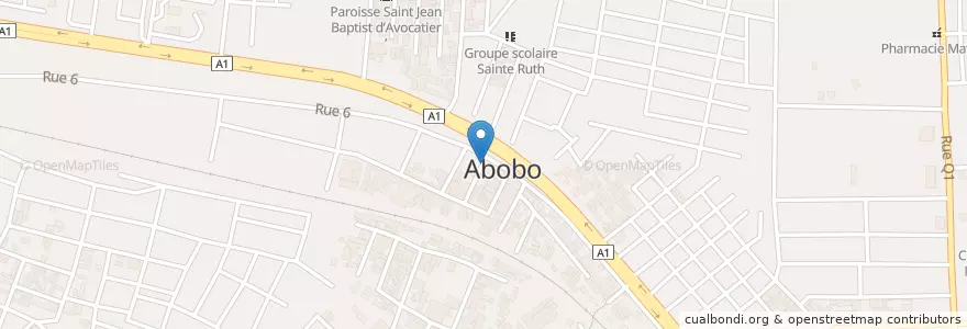 Mapa de ubicacion de Mobile Money en Côte D'Ivoire, Abidjan, Abobo.