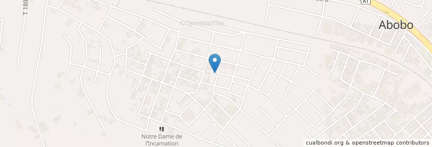 Mapa de ubicacion de Maquis Espace Zouglou Kamigang en Costa D'Avorio, Abidjan, Abobo.