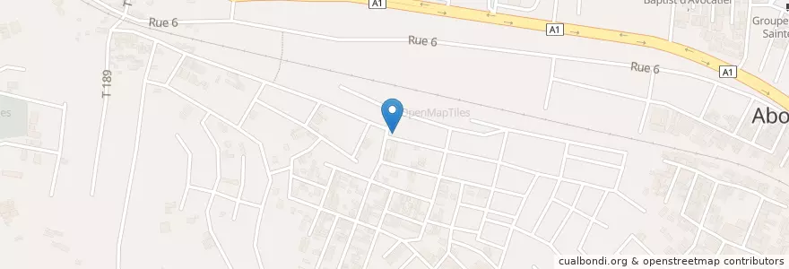 Mapa de ubicacion de Kiosque en コートジボワール, アビジャン, Abobo.